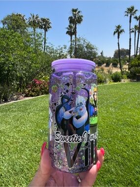 Disney villains drip snow globe tumbler 16oz